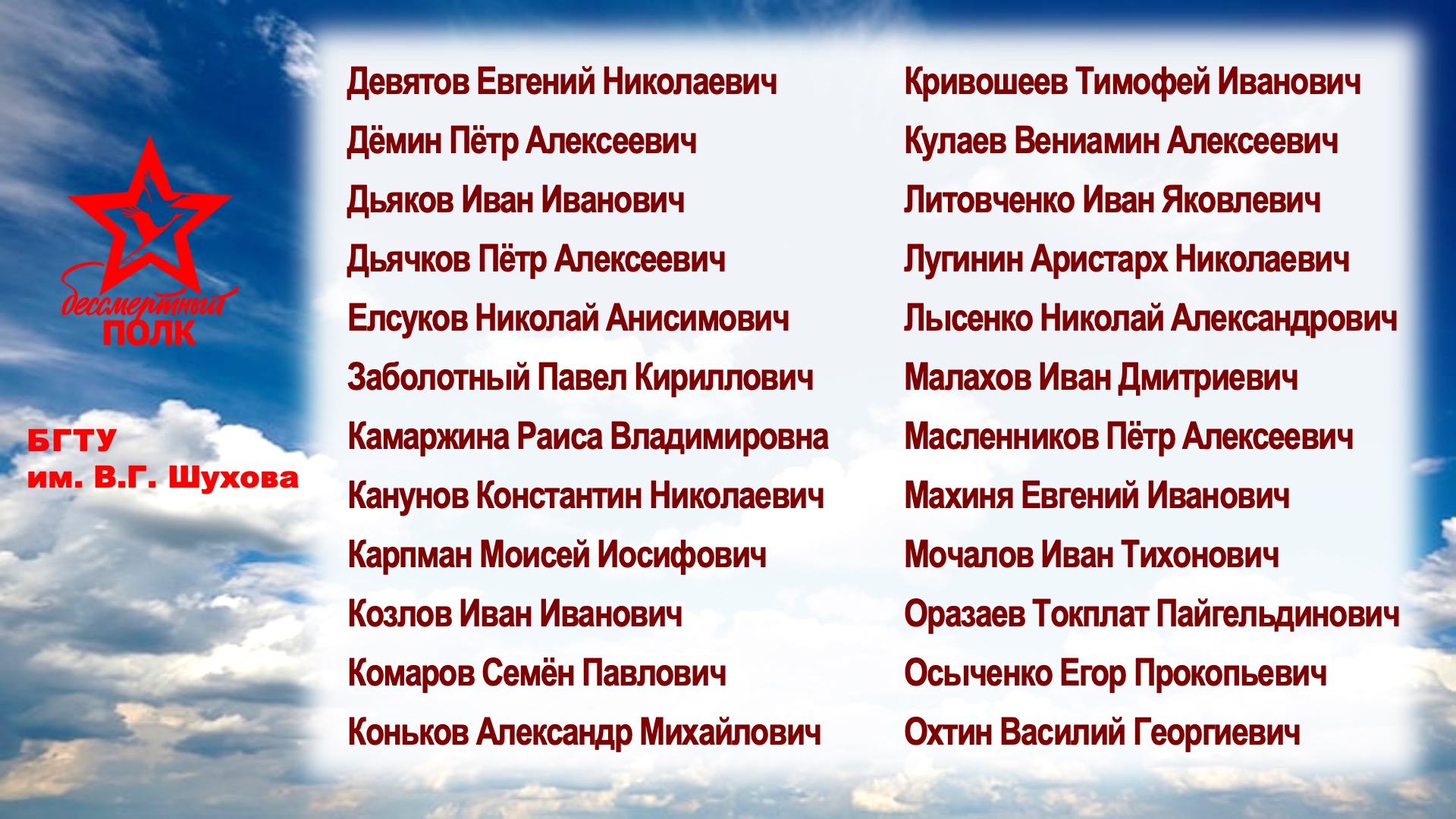 Шуховский Бессмертный полк. Слайд 2